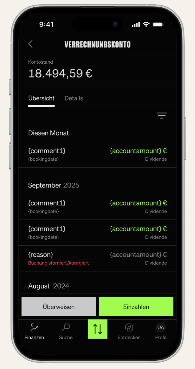 Dividend Screenshot 2